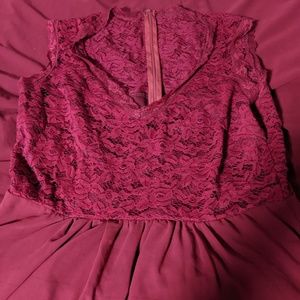 Burgundy bridesmaid dress